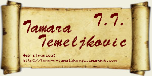 Tamara Temeljković vizit kartica